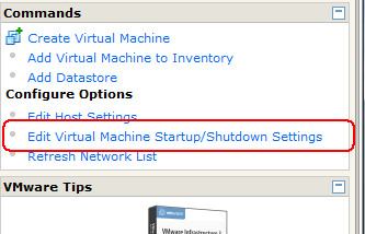 Select Edit Startup/Shutdown Settings